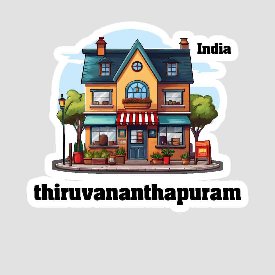 Thiruvananthapuram Sticker & Magnet | Home Town Souvenirs