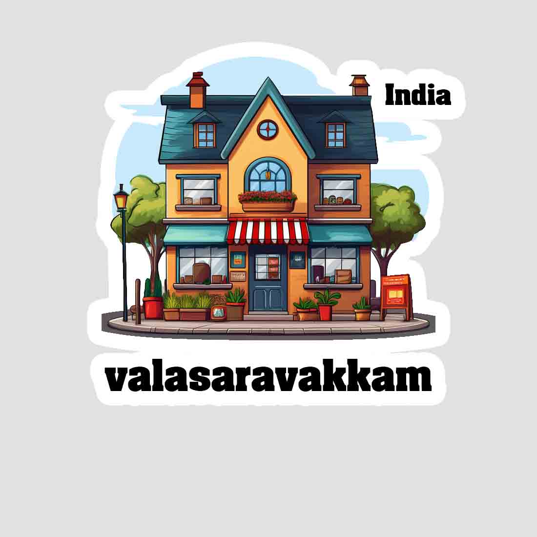 Valasaravakkam Sticker & Magnet | Home Town Souvenirs