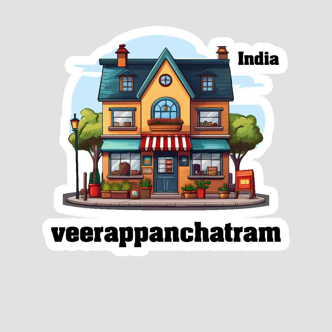 Veerappanchatram Sticker & Magnet | Home Town Souvenirs