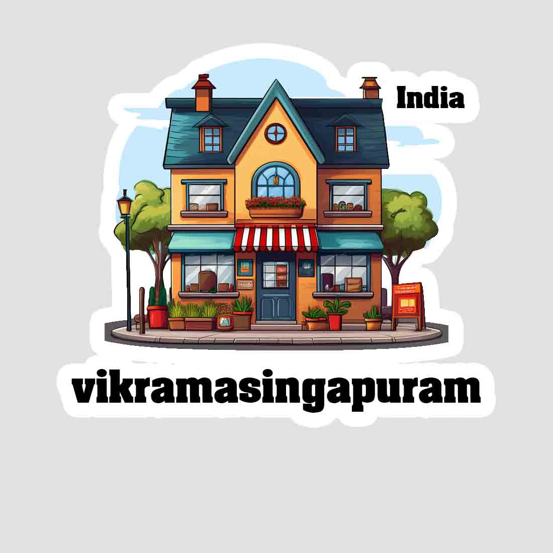 Vikramasingapuram Sticker & Magnet | Home Town Souvenirs