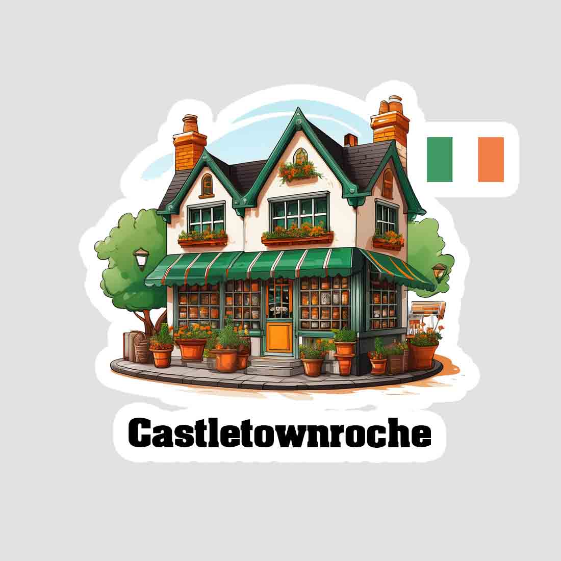 Castletownroche Home Town Office Shop Sticker