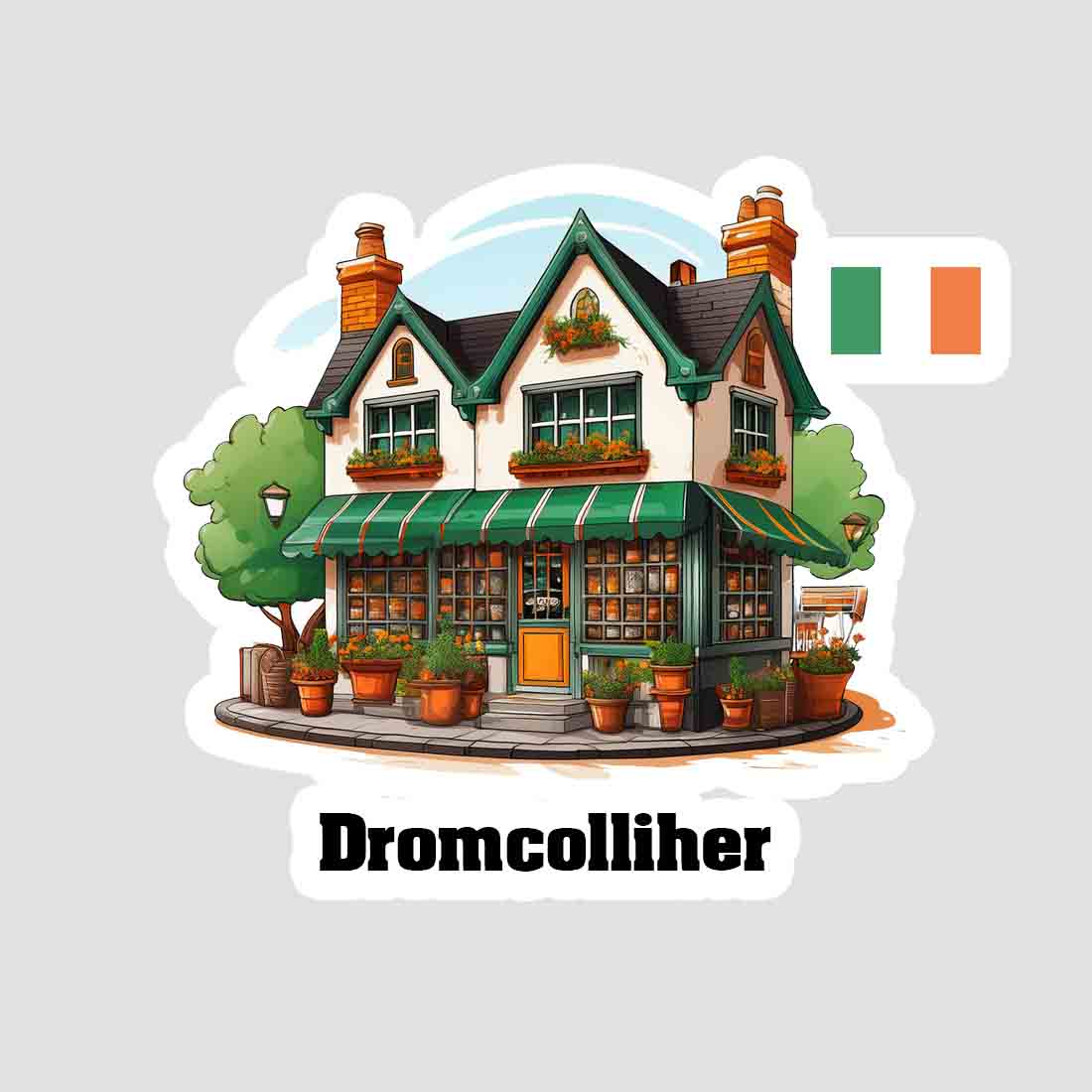 Dromcolliher Home Town Office Shop Sticker