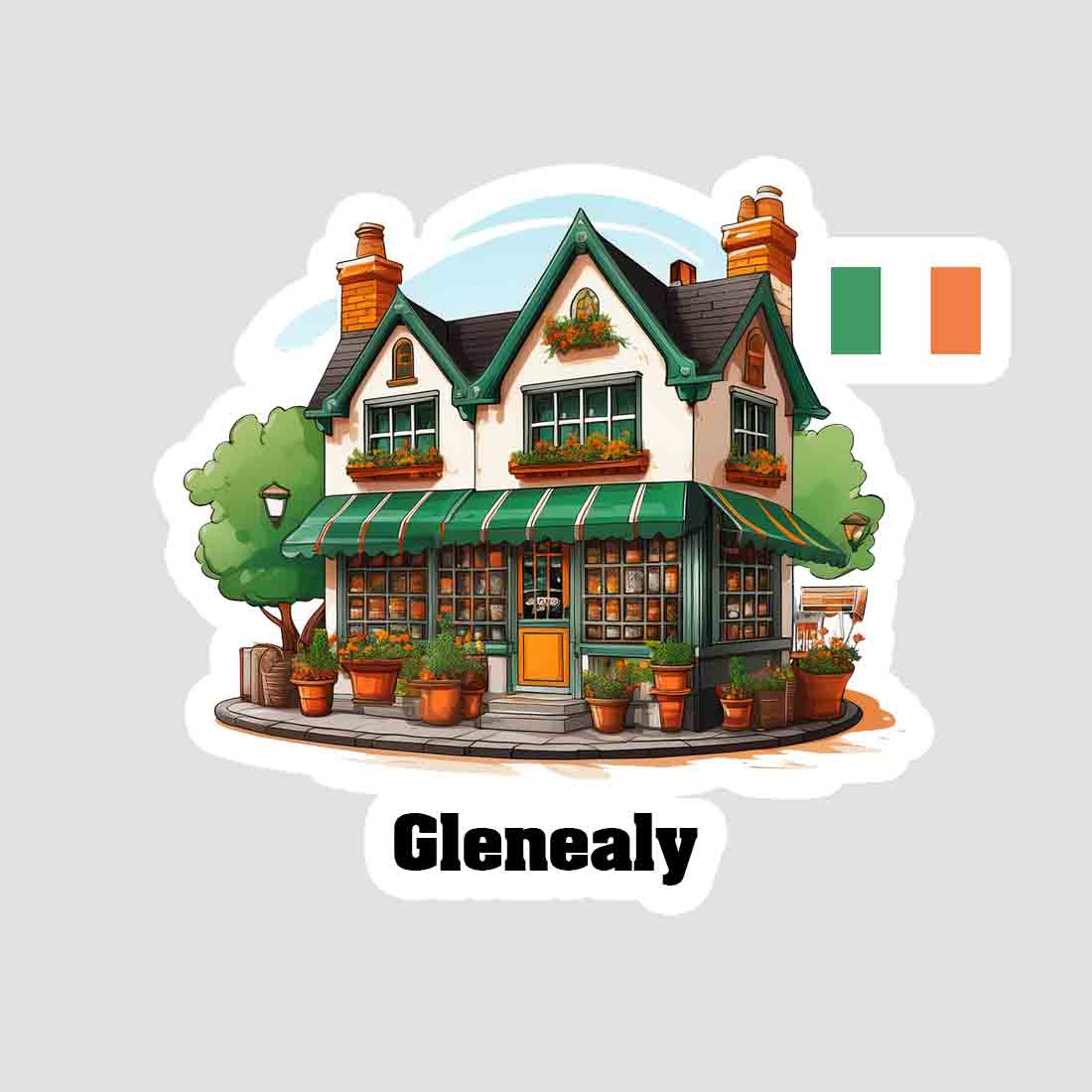 Glenealy Home Town Office Shop Sticker