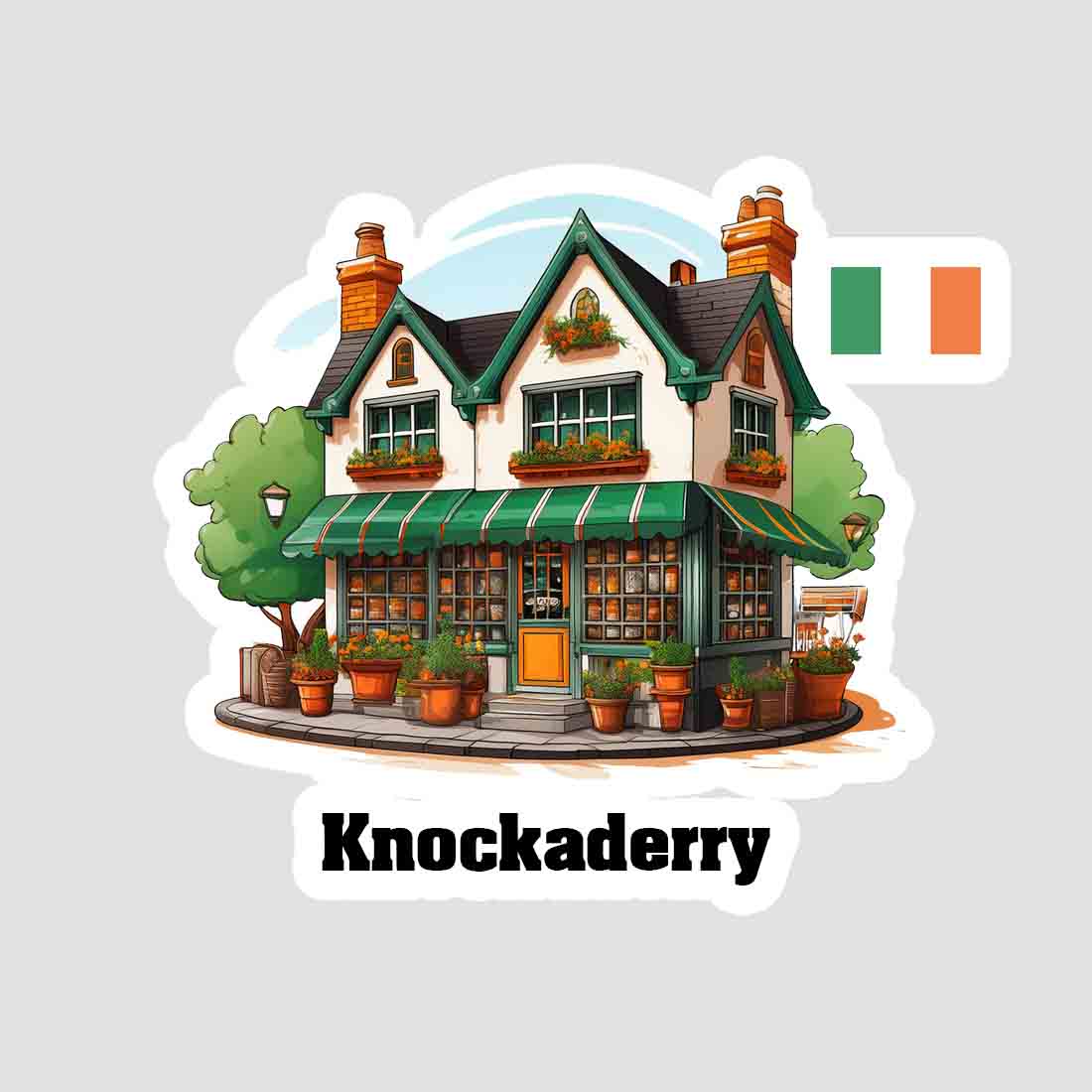 Knockaderry Home Town Office Shop Sticker