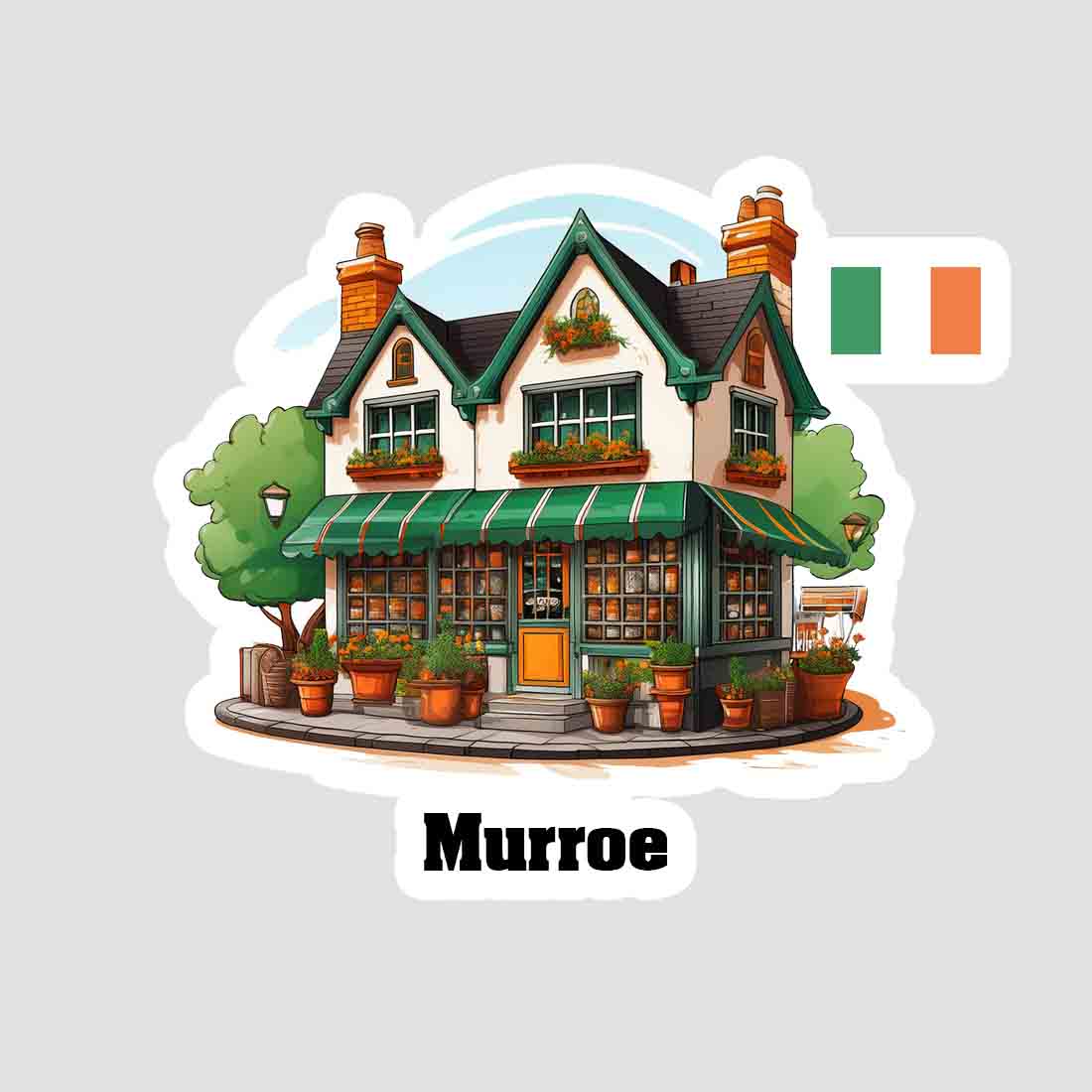 Murroe Home Town Office Shop Sticker