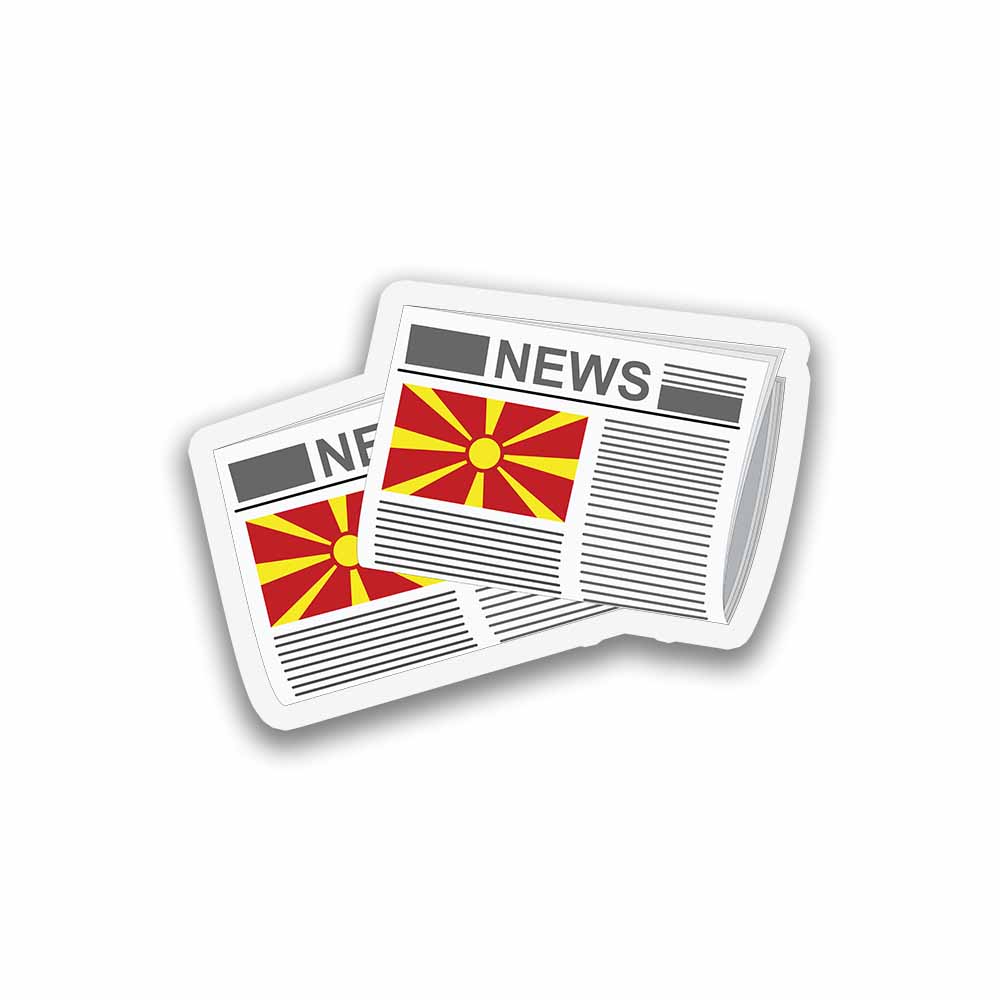 Macedonia Newspapers Sticker