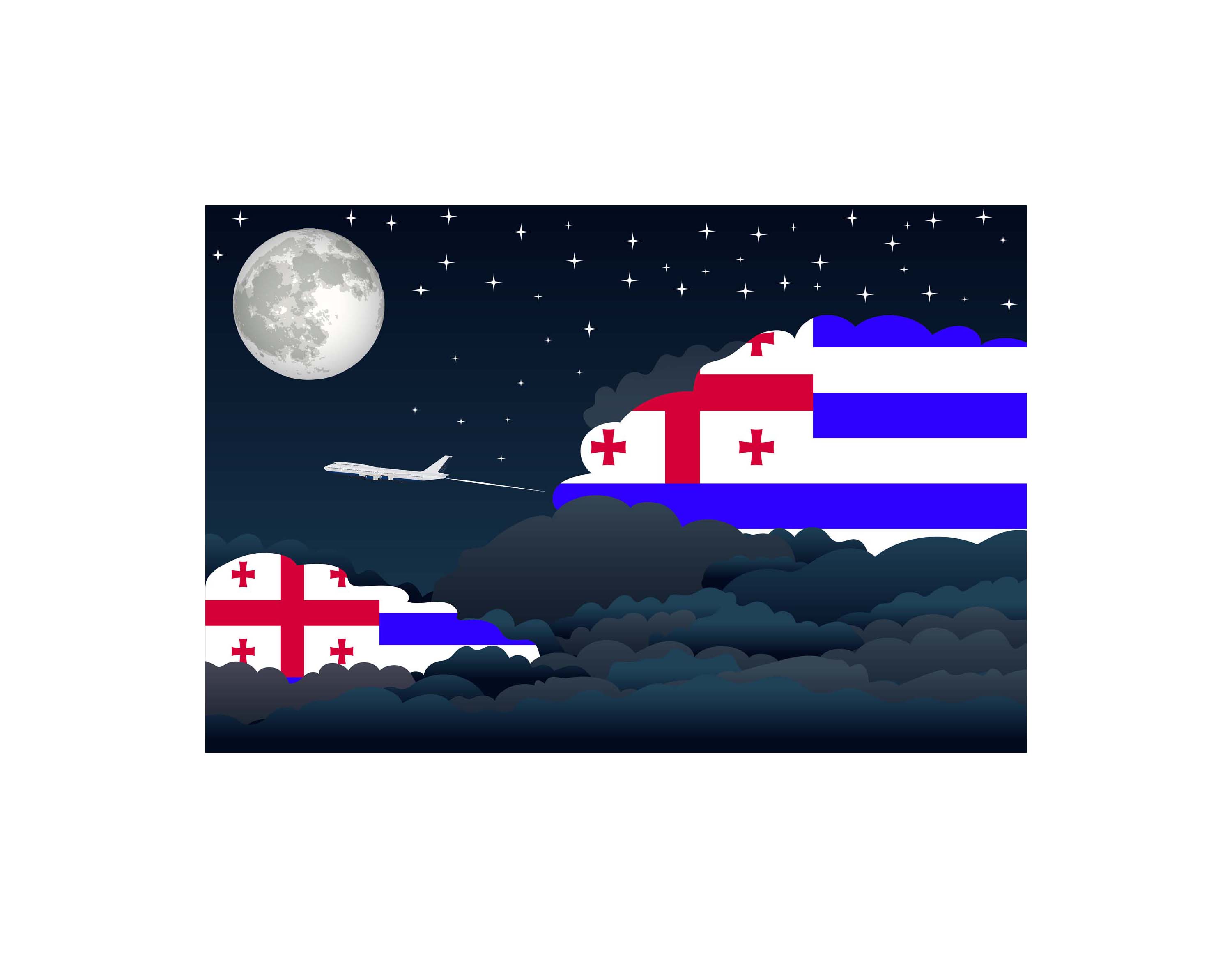 Ajaria Night Clouds Sticker