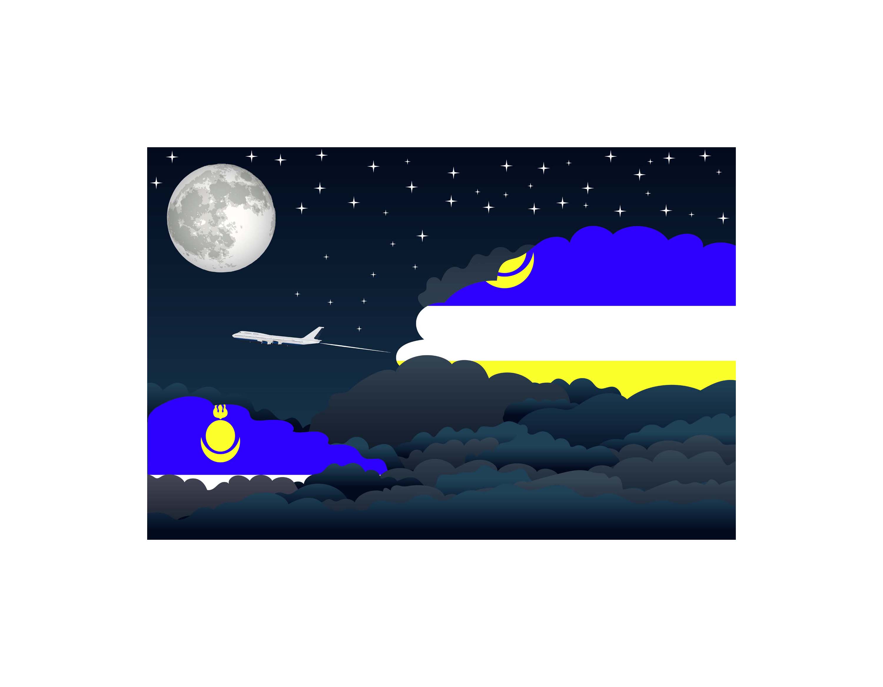 Buryatia Night Clouds Sticker