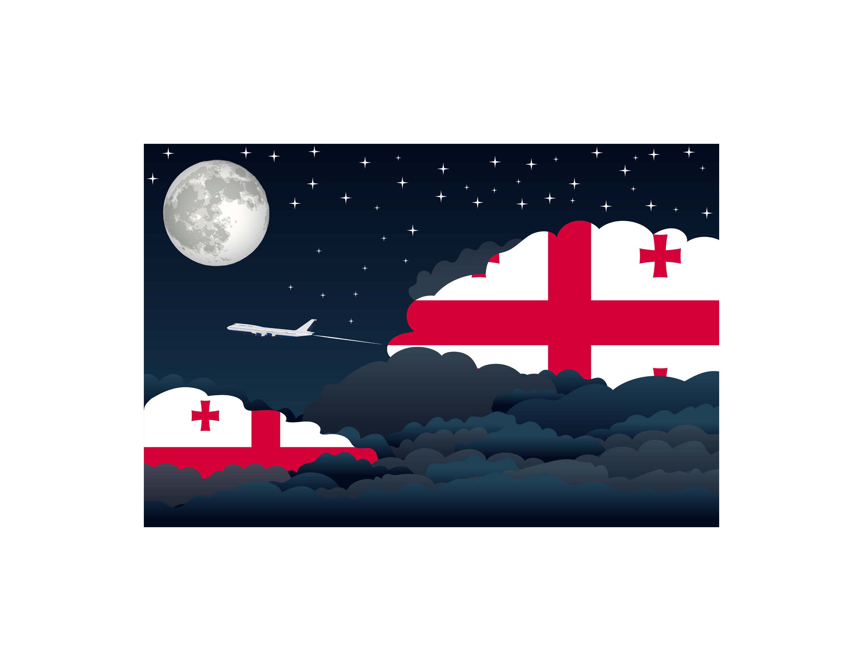 Georgia Night Clouds Sticker