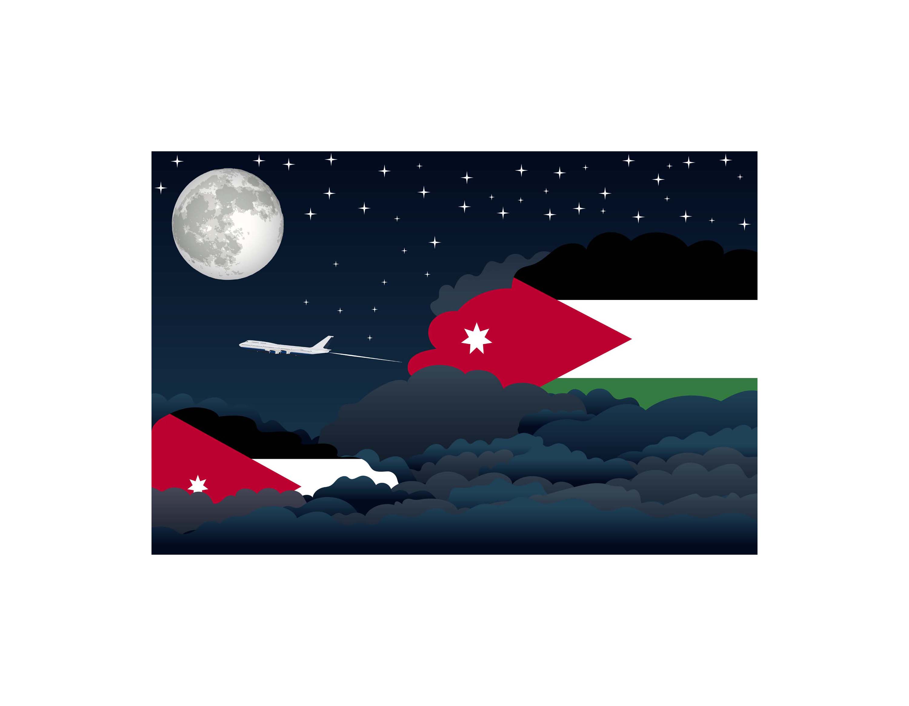 Jordan Night Clouds Sticker