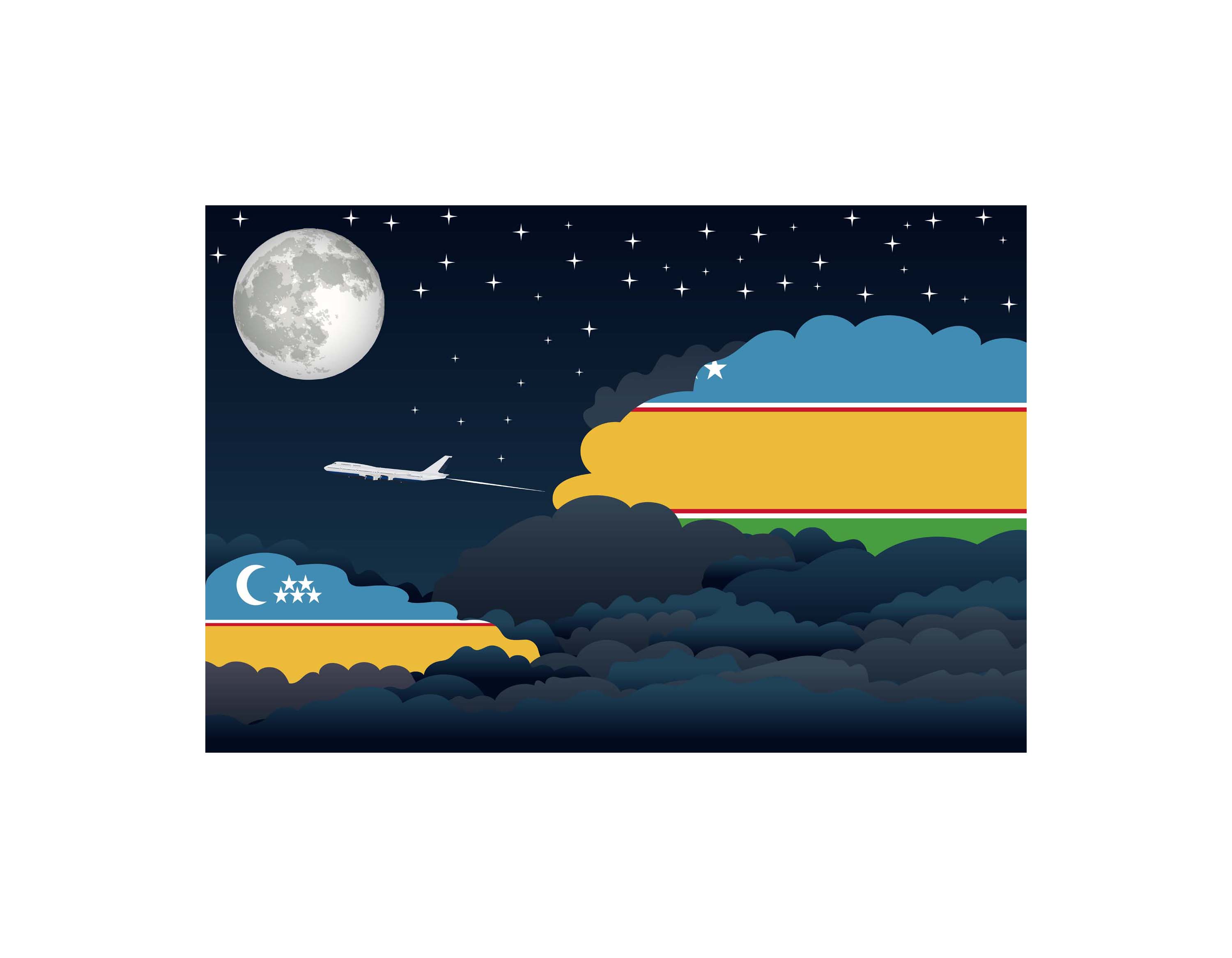 Karakalpakstan Night Clouds Sticker