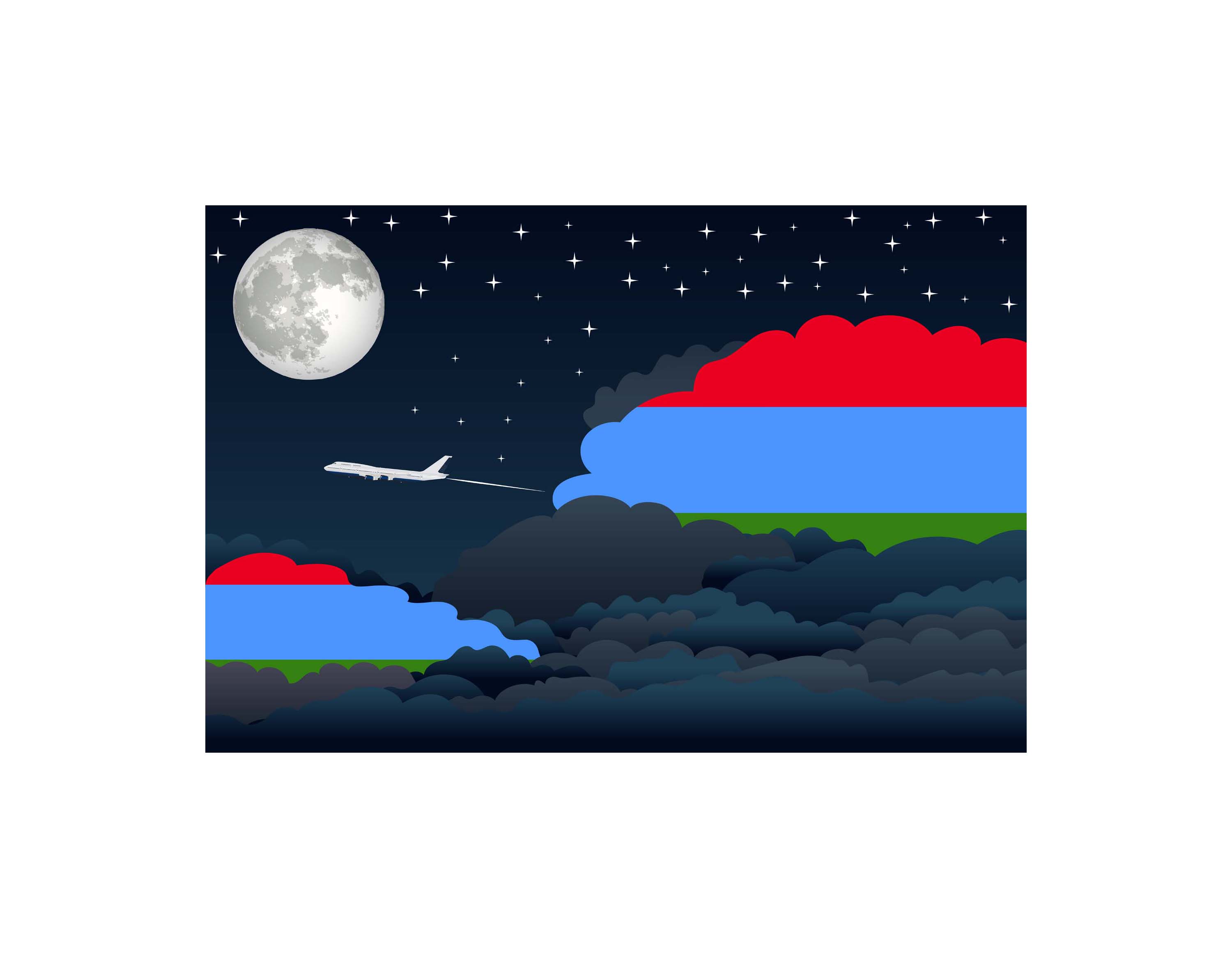 Karelia Night Clouds Sticker
