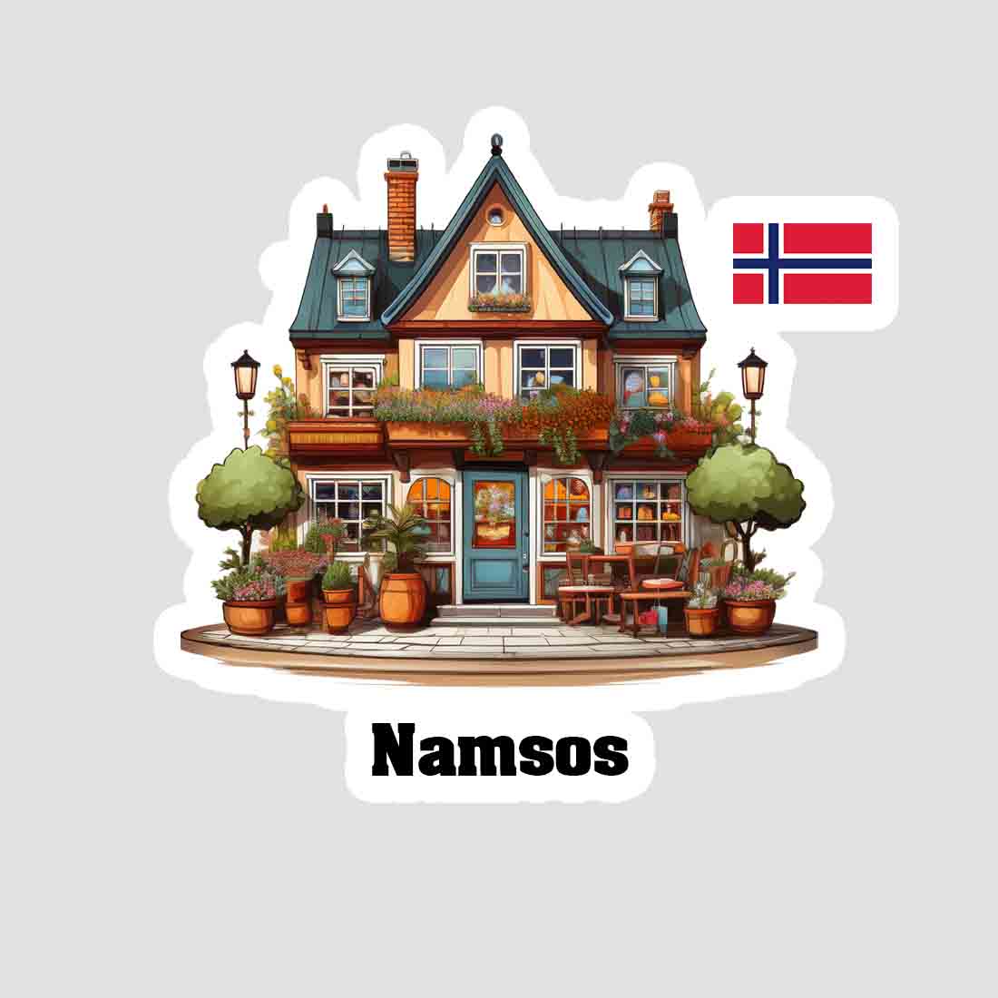 Namsos Home Town Office Shop Norway Sticker