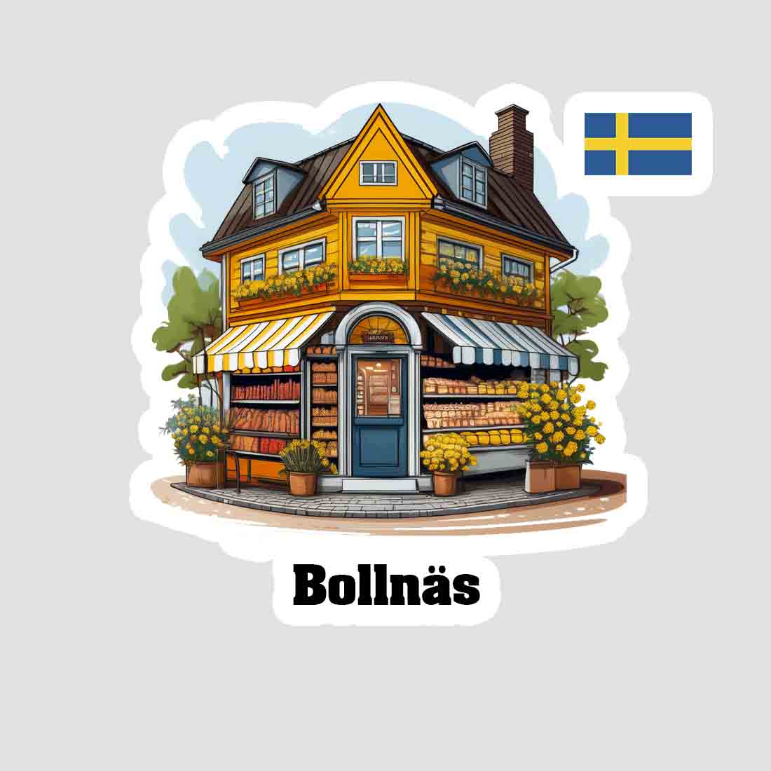 Bollnäs Home Town Office Shop Sweden Sticker