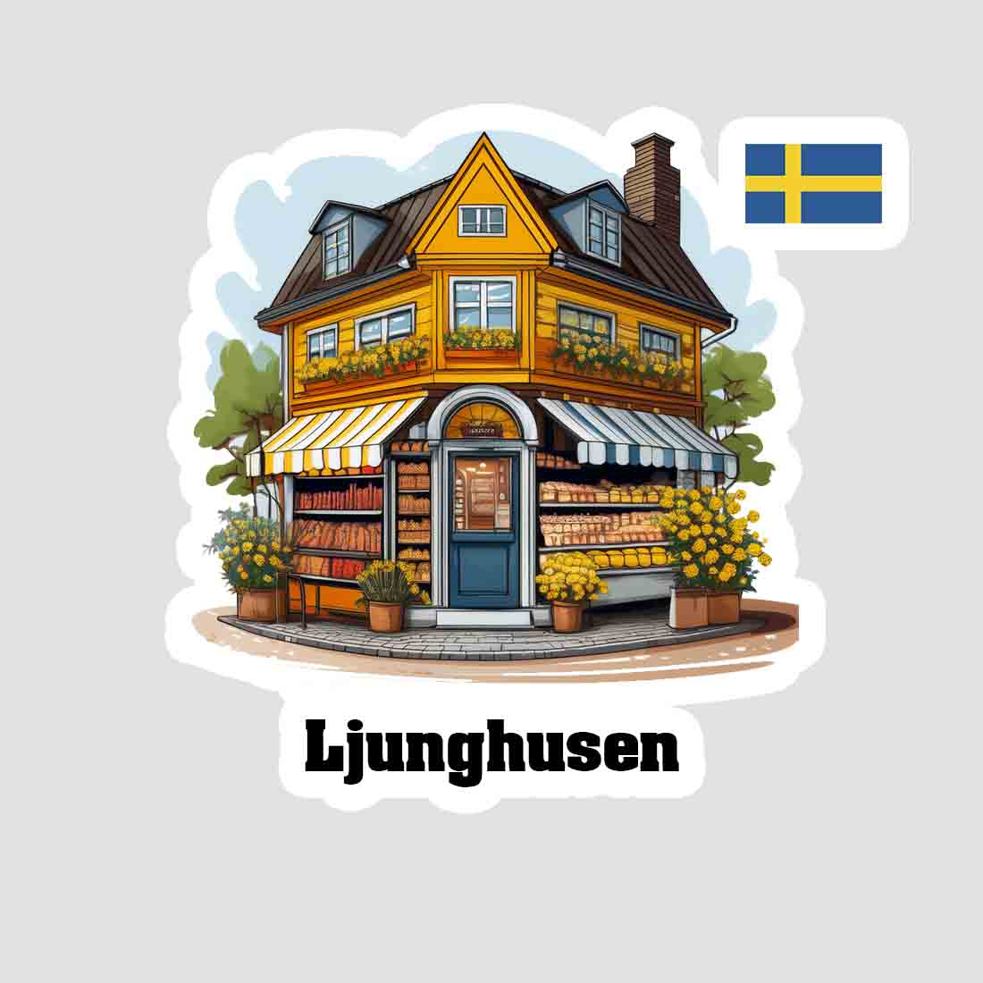 Ljunghusen Home Town Office Shop Sweden Sticker