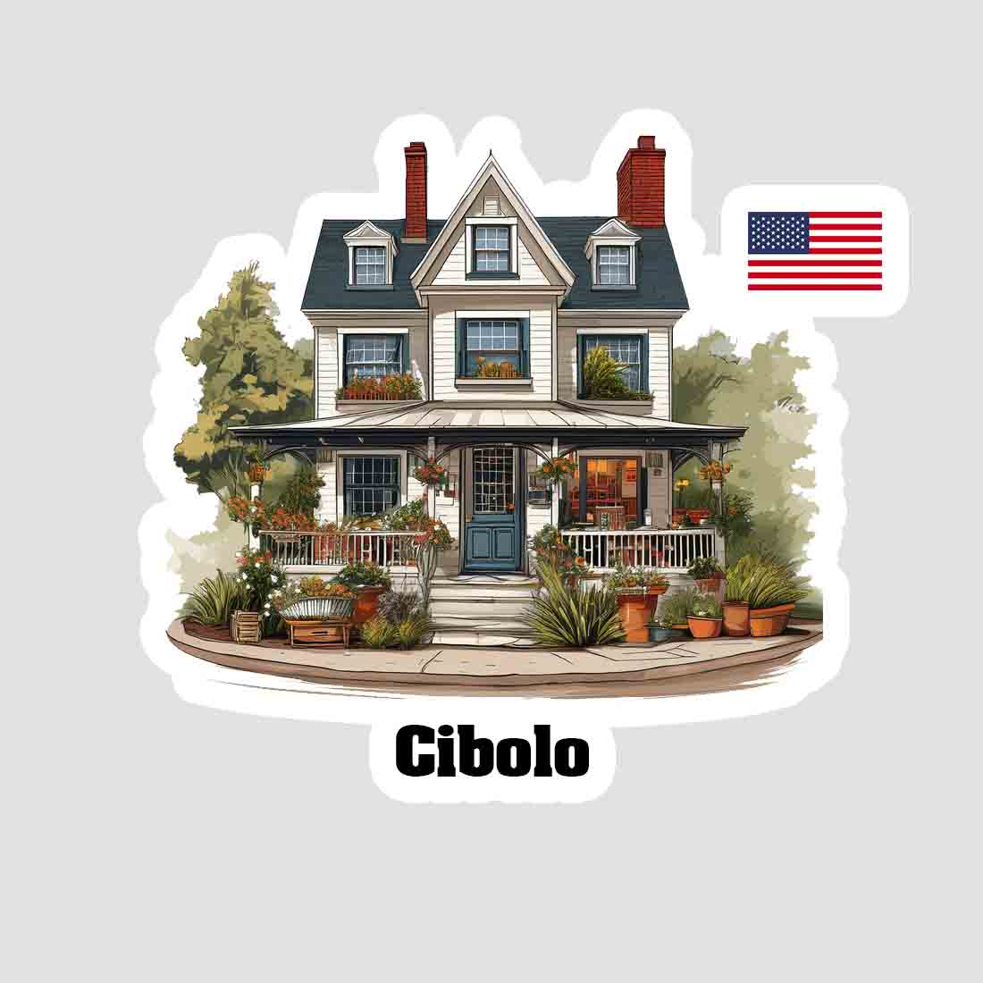Cibolo Home Town Office Shop USA Sticker