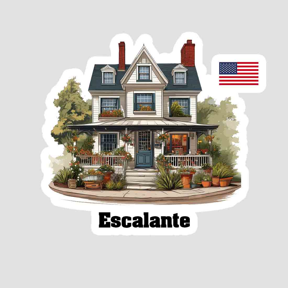 Escalante Home Town Office Shop USA Sticker