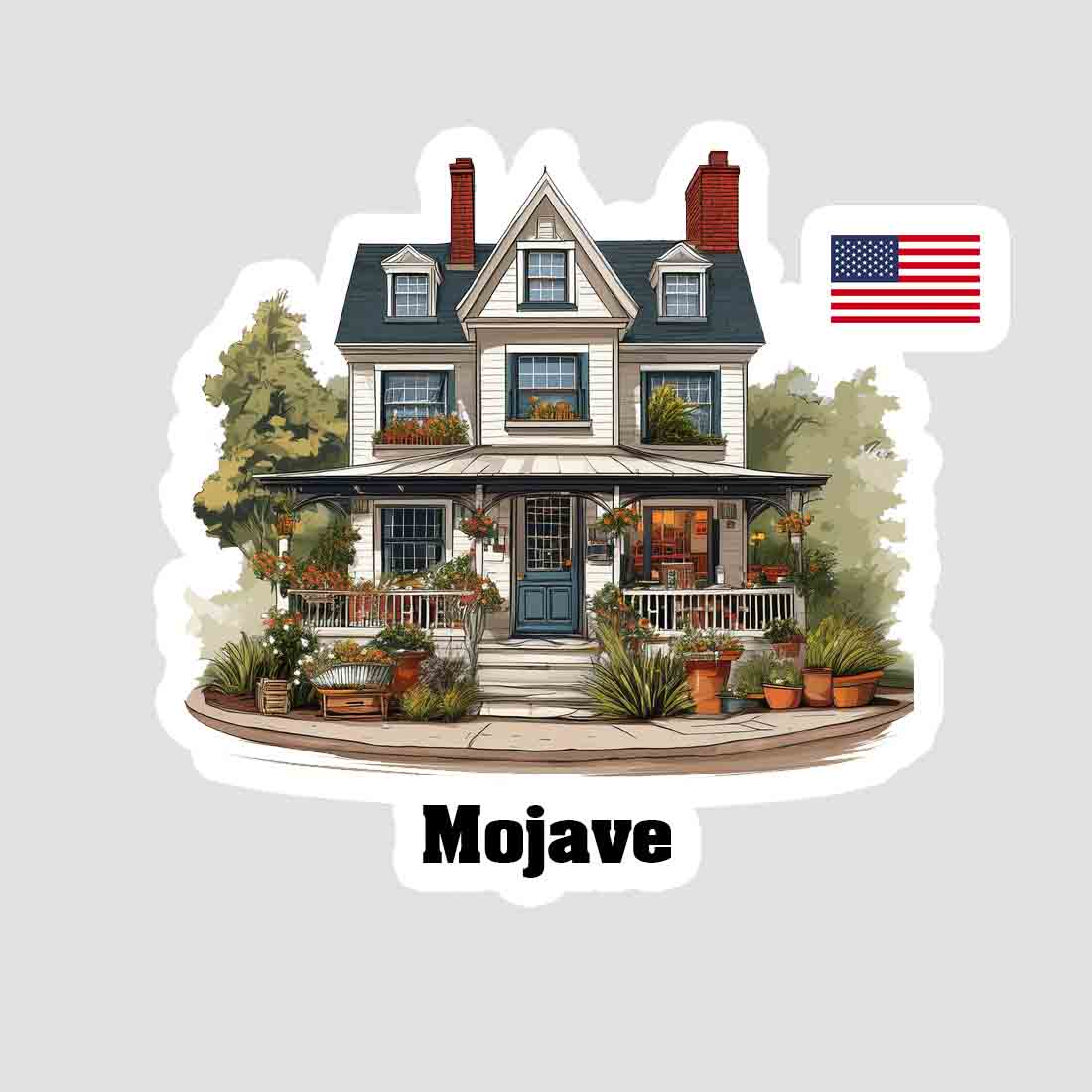 Mojave Home Town Office Shop USA Sticker