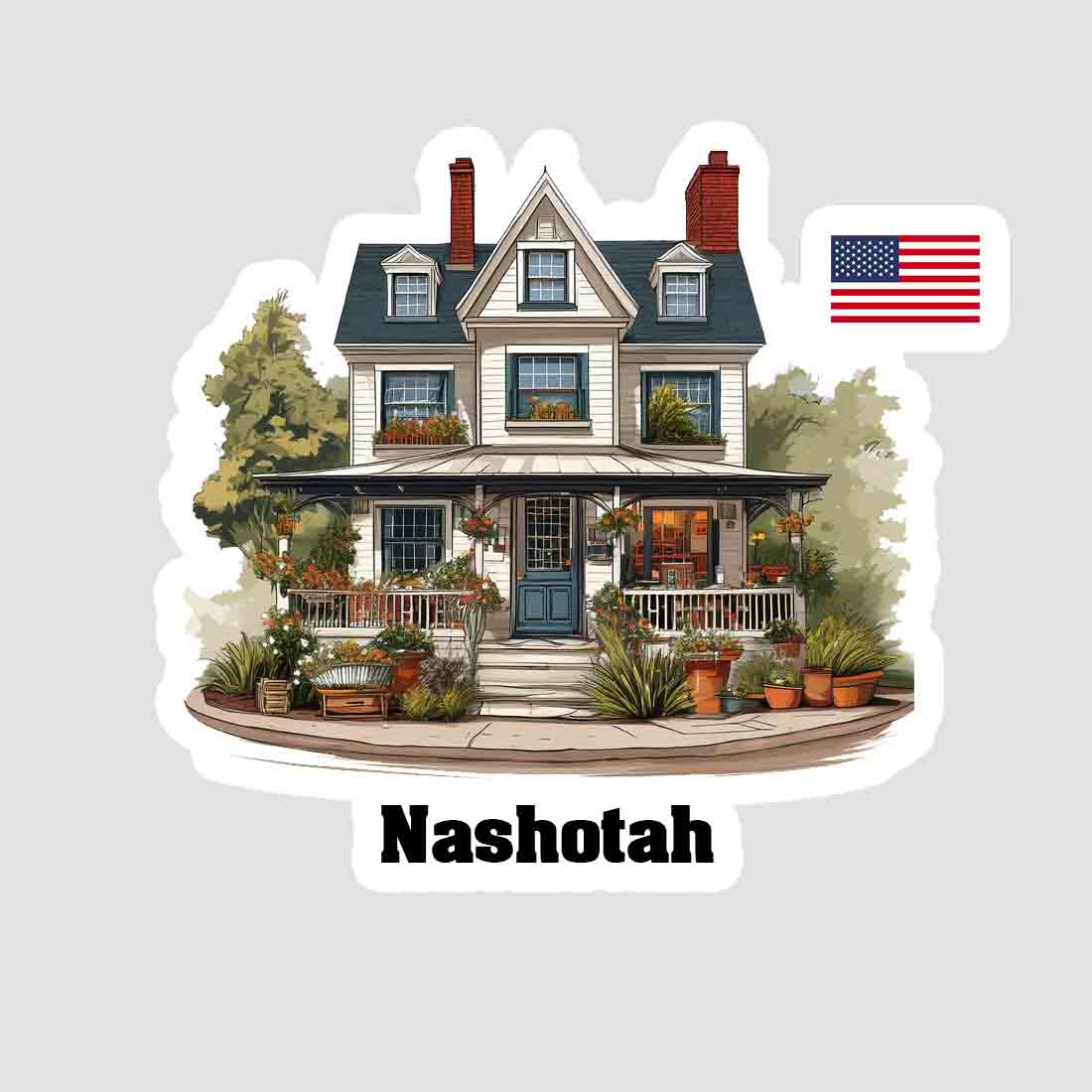 Nashotah Home Town Office Shop USA Sticker