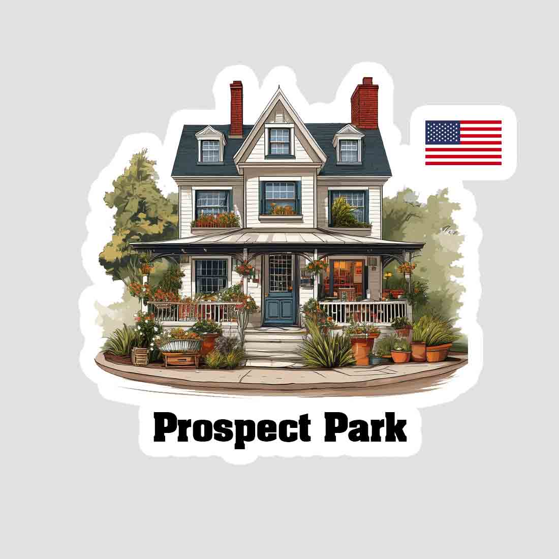 Prospect Park Home Town Office Shop USA Sticker